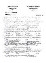 Bộ đề kiểm tra học kỳ 2 môn Hóa học Lớp 12